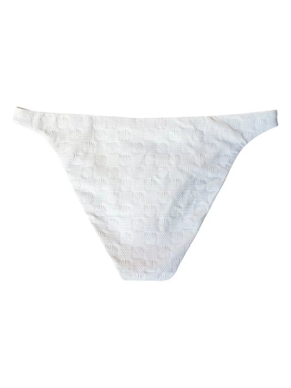 L*Space Camacho Classic Bikini Bottoms White Shell Texture Size XL NWT Beach